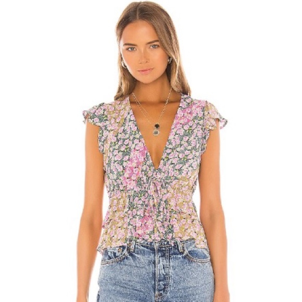 FLYNN SKYE Cecelia Top in Flower Field